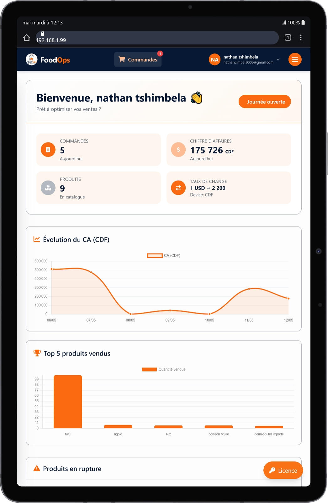 FoodOps - Solution de gestion restaurant